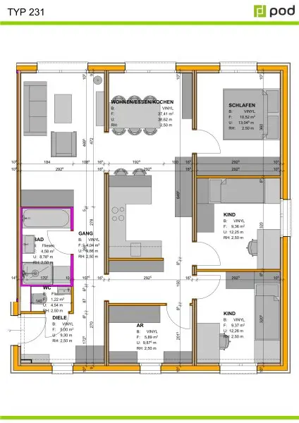 Neuwertige Gartenwohnung in Hagenberg mit 88 m²   II   Garten und Loggia mit gesamt 86 m²   II   große Einbauküche