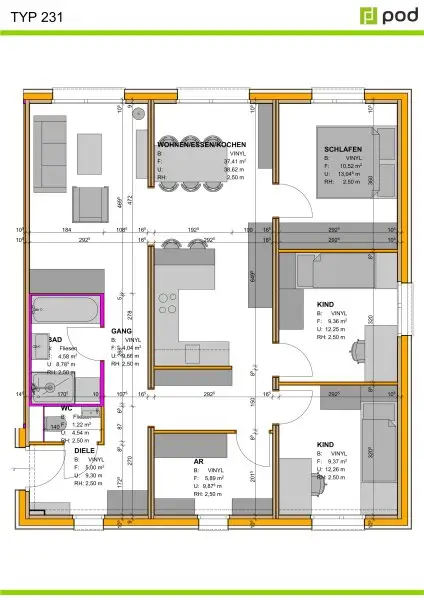 Neuwertige Gartenwohnung in Hagenberg mit 88 m²   II   Garten und Loggia mit gesamt 86 m²   II   große Einbauküche