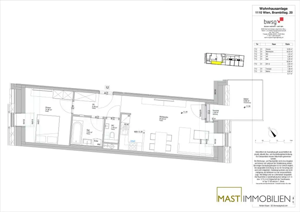 1. Dachgeschoss - Provisionsfreie 2 Zimmer Wohnung