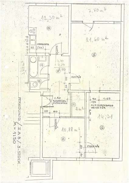 Schöne 3 Zi Stadtwohnung 80m² mit Loggia plus Abstellplatz und Tiefgarage - Khevenhüllerstraße