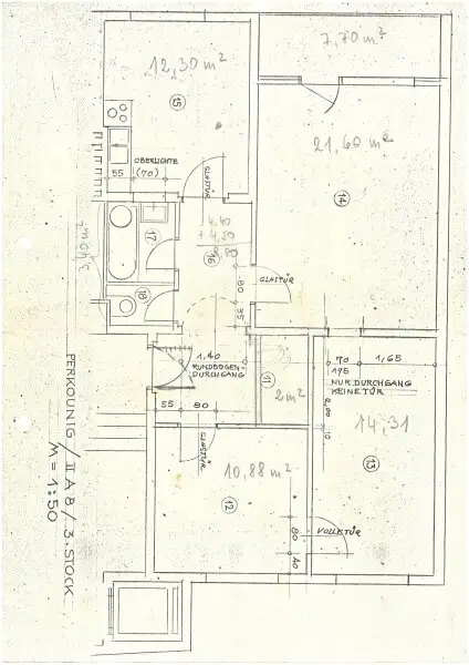 Schöne 3 Zi Stadtwohnung 80m² mit Loggia plus Abstellplatz und Tiefgarage - Khevenhüllerstraße