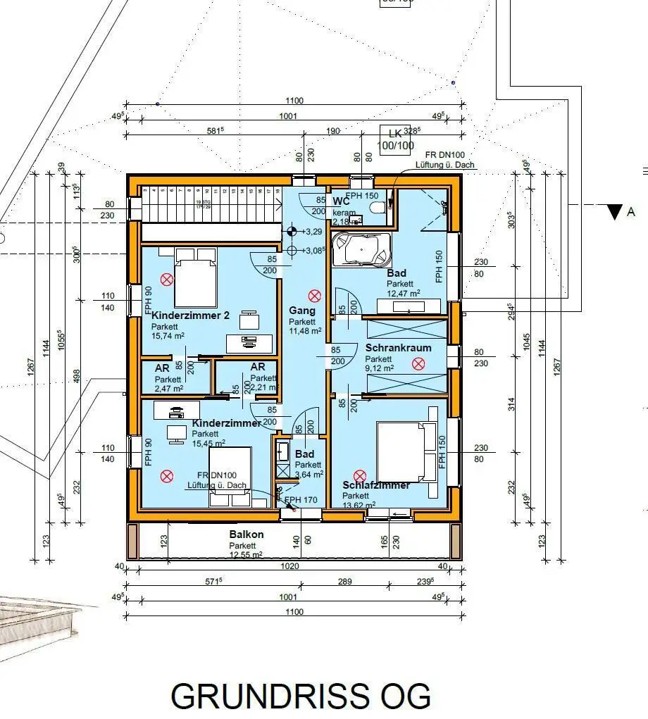 Grundriss Einreichungsplan OG