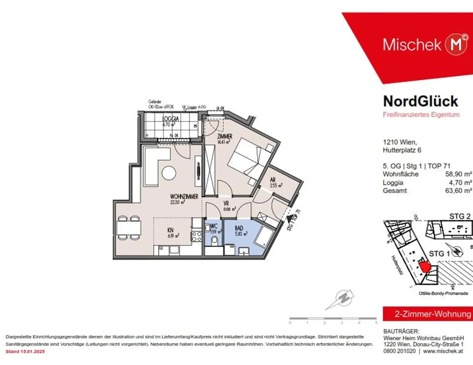 Top Neubau! 2-Zimmer-Wohnung mit Balkon - Erstbezug ohne Provision