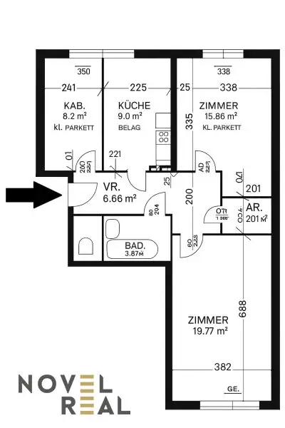 Charmante 3-Zimmer-Wohnung mit viel Licht – ruhig gelegen in Floridsdorf!