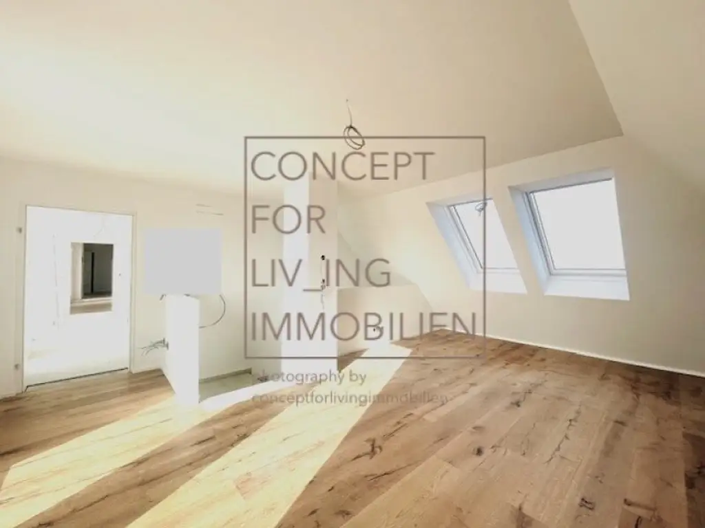 Exklusiv. Trendy. Coole Architektur. 63m2 Dach-Terrassen-Maisonette. Garage. Beziehbar: ab FJ/SO 2026. Erstbezug. Ideale Anlegerwohnung