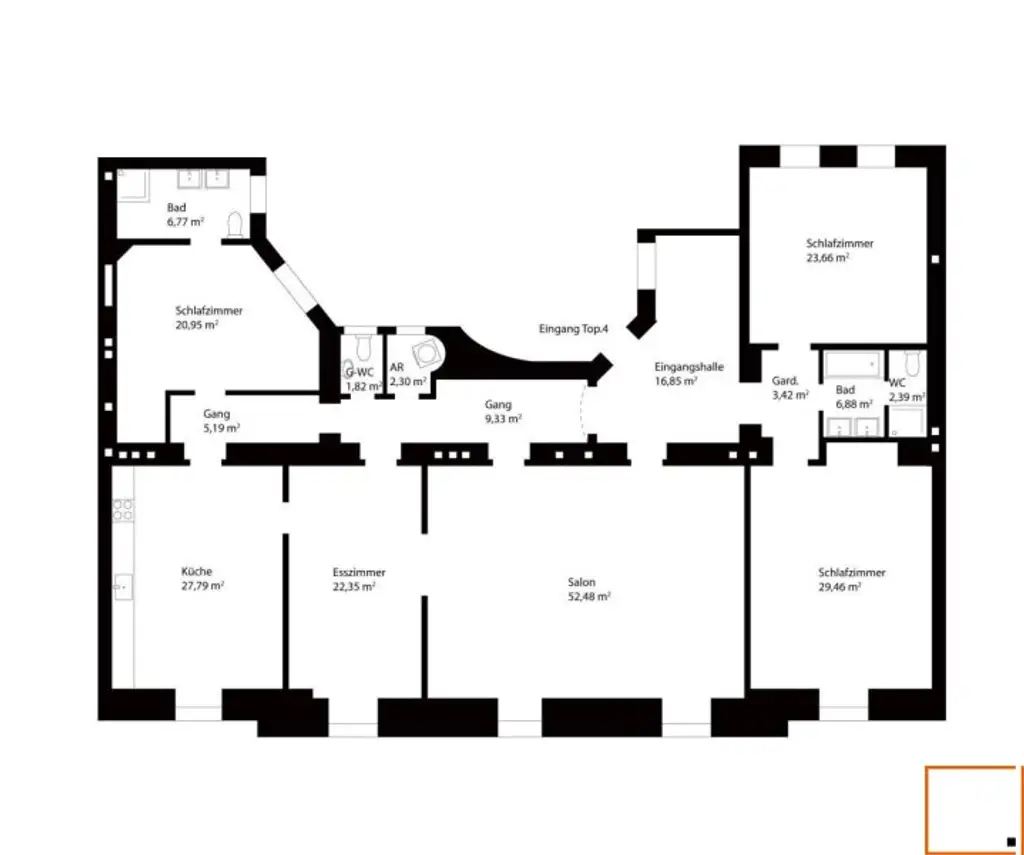Repräsentative Palaiswohnung beim Theresianum