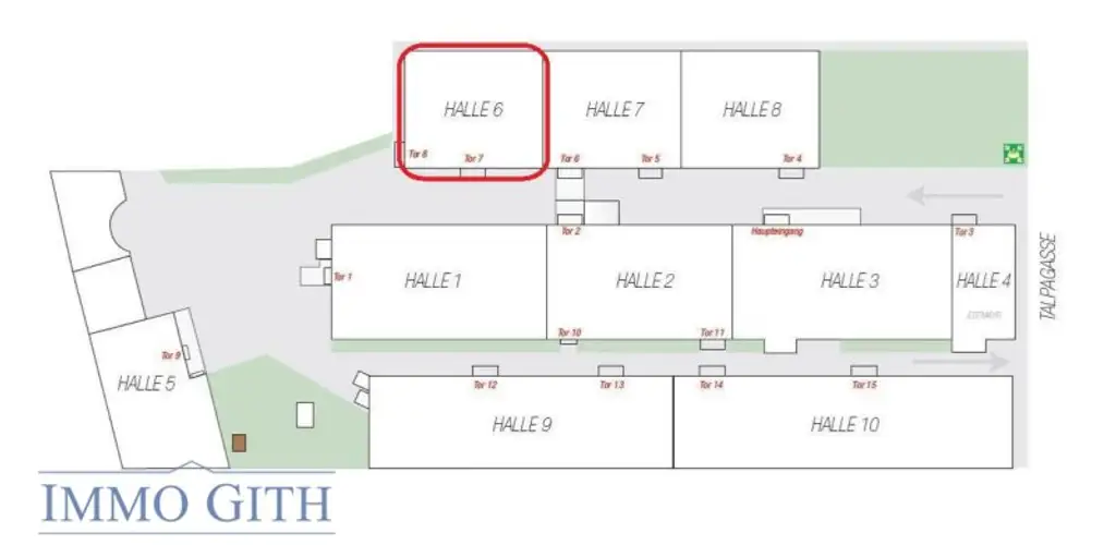 891 m² Lagerhalle in 1230 Wien (Talpagasse) zu mieten! – 2 Sektionaltore, U6 & Autobahn-Nähe, videoüberwacht