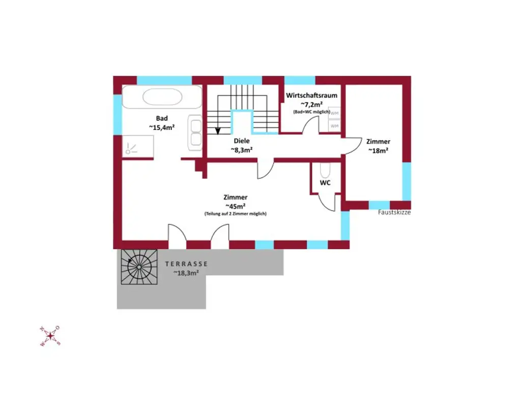 Stadtvilla mit Naturpool im Zentrum Klosterneuburg I Doppelgarage I Fantastischer Rundum-Dachterrassenfernblick auf Stift Klosterneuburg