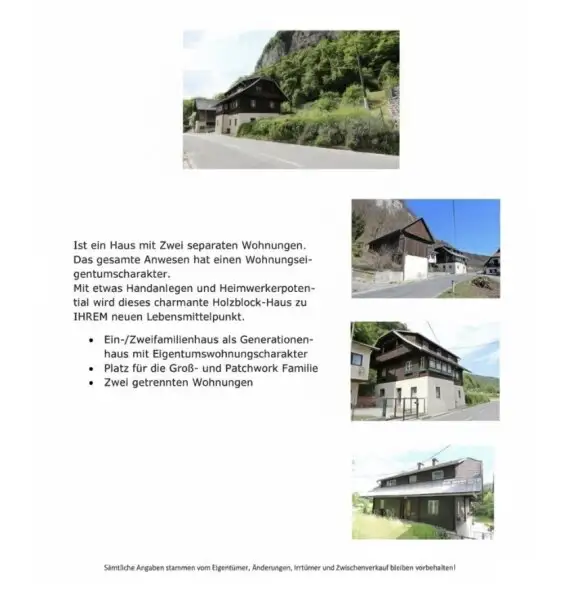 Wohnhaus nähe Warmbad/Villach: 200m² mit Balkon, Terrasse & Garagen!