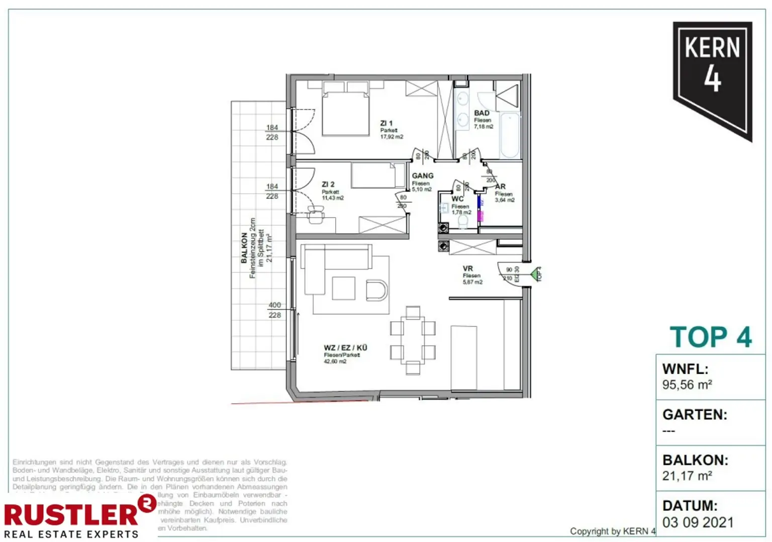Helle Top ausgestattete Wohnung mit großem Balkon!