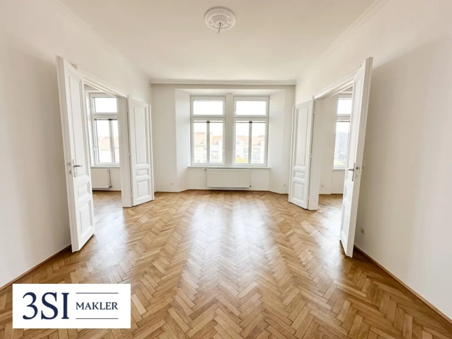 Elegante 4-Zimmer-Altbauwohnung mit Weitblick - in Top-Lage des 4. Bezirks beim Wiener Hauptbahnhof