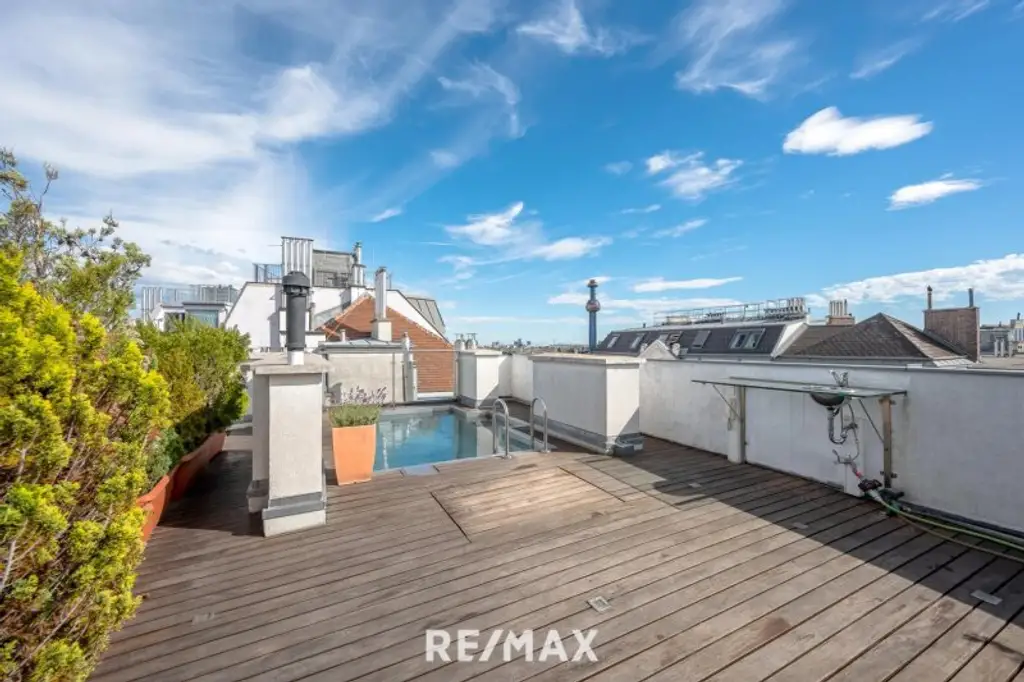 Seltene Gelegenheit in Döbling! Zentrales Luxus-Penthouse mit vier Dachterrassen und Pool