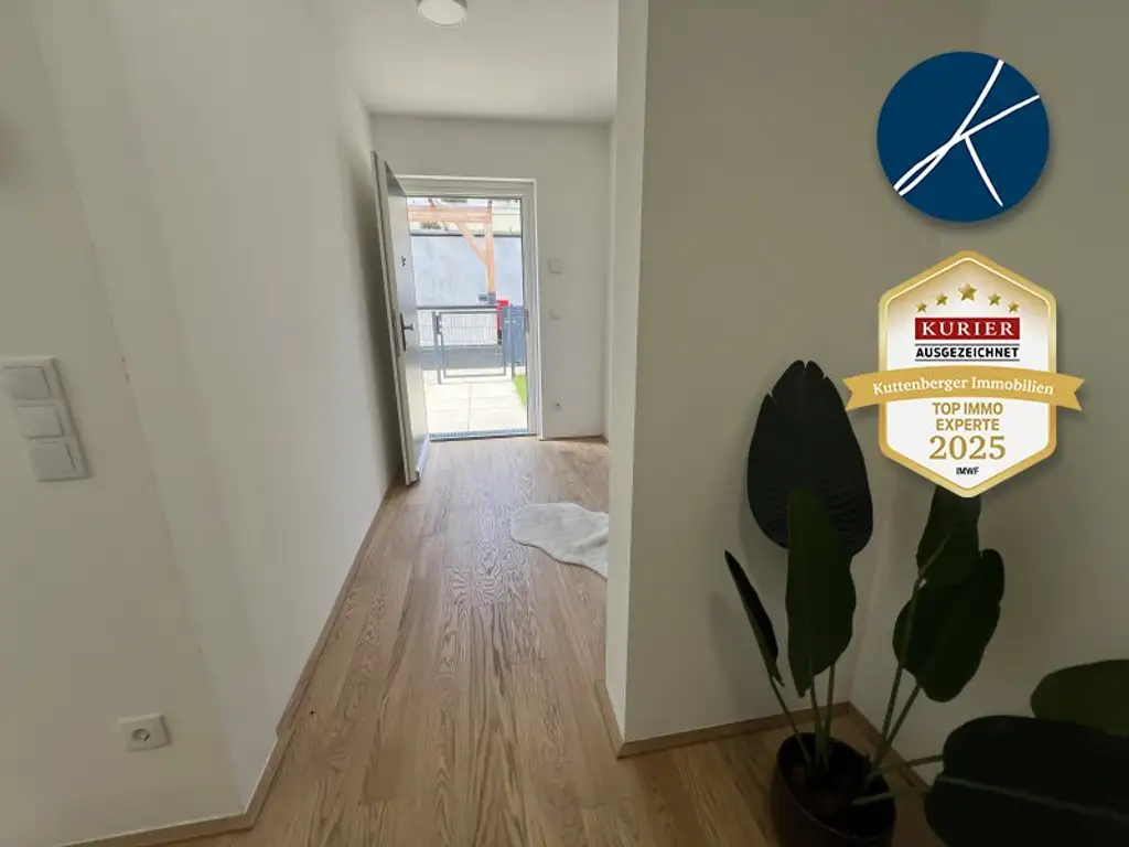 Gut vermietbar für Anleger nähe U6 Erlaaer Straße: Traum-Reihenhaus als Erstbezug mit Garten und Dachterrasse
