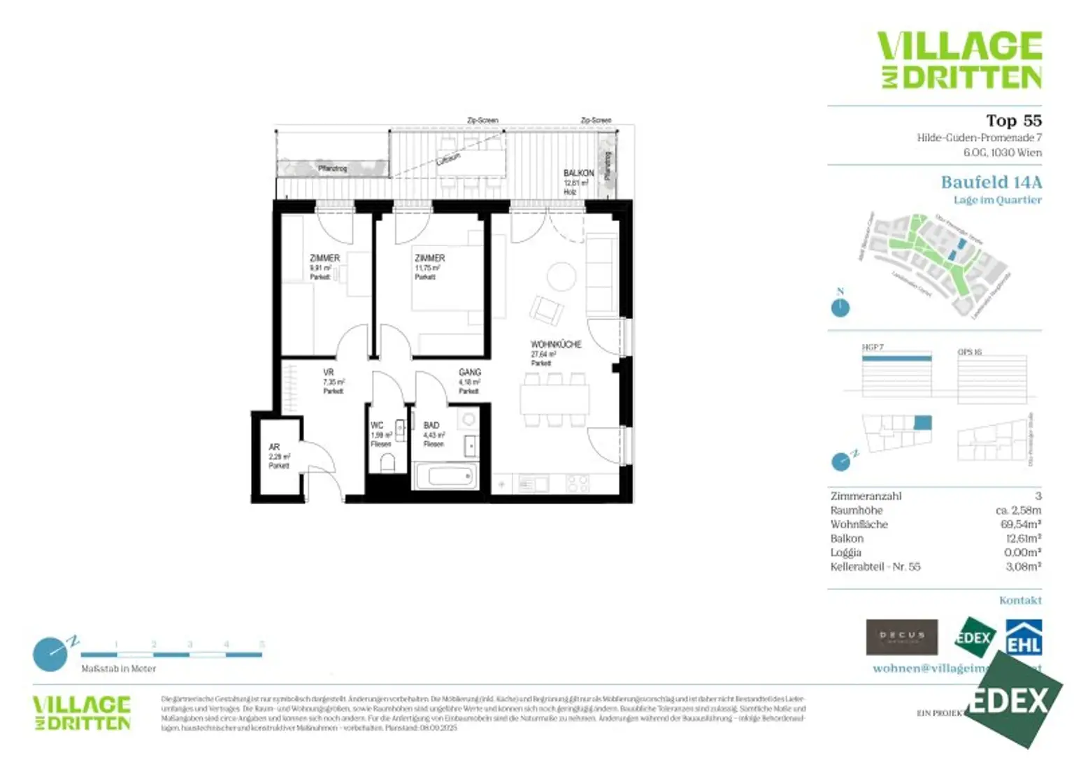 VILLAGE IM DRITTEN | BAUFELD 14A | 5-ZIMMER GARTENWOHNUNG
