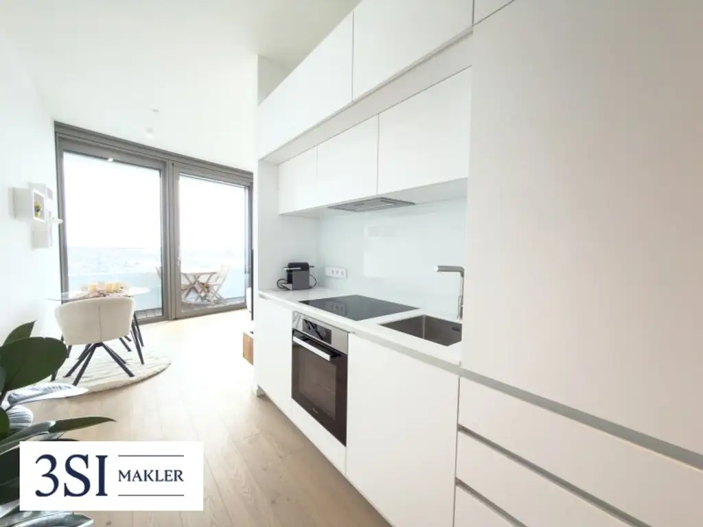Möbliert, Pool, Sauna, Fitness in den DANUBEFLATS wohnen mit Luxusausstattung und phantastischem Ausblick