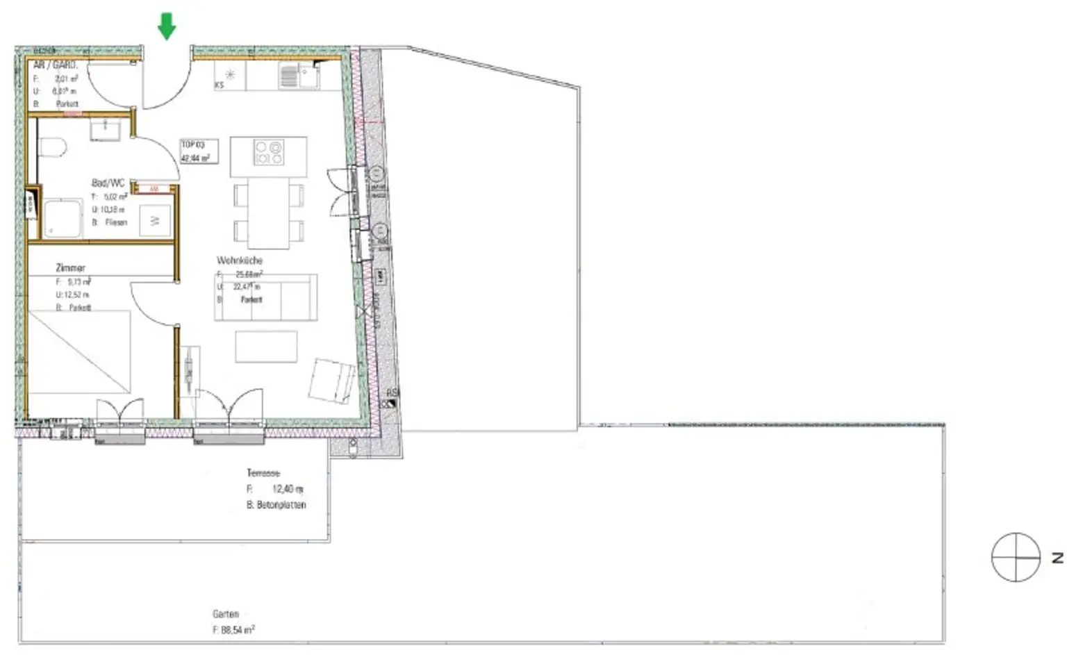 Hofseitiger Gartentraum mit großzügiger Außenfläche - in 10 Minuten beim Donauzentrum - Verfügbar ab 03/2026