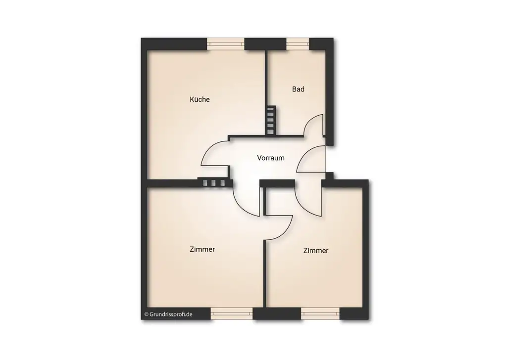 Zentral gelegene 2-Zimmer-Wohnung
