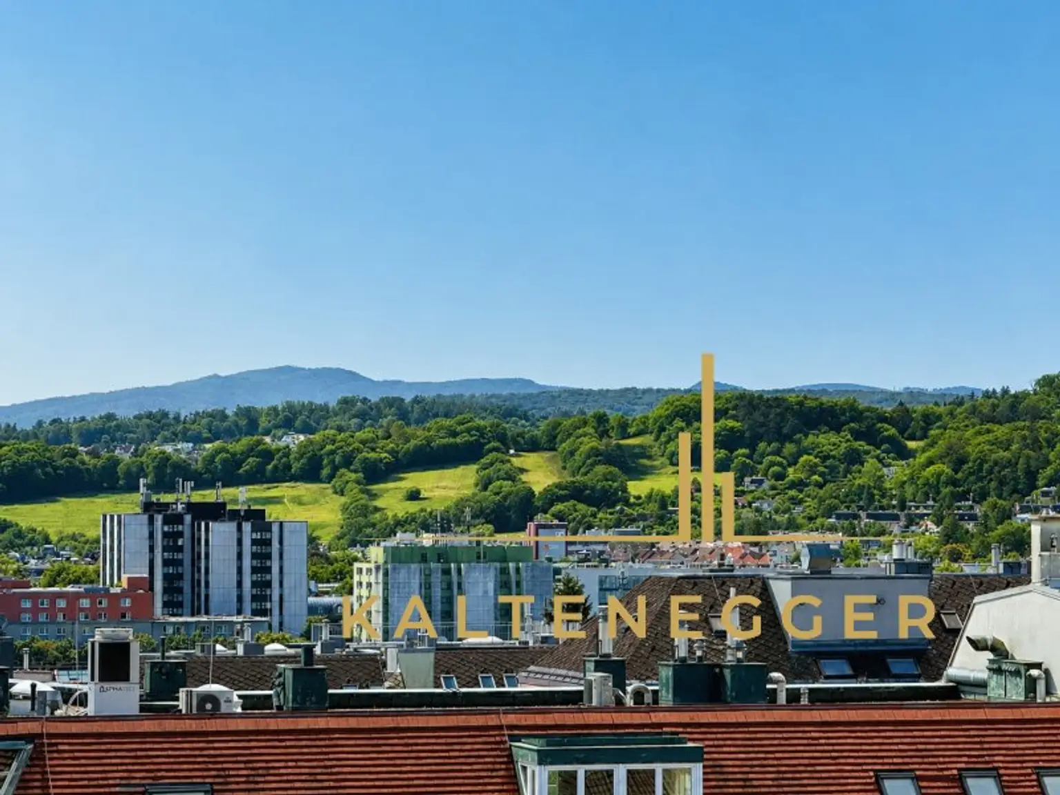 Weitblick über Wien bis zur grünen Hügellandschaft