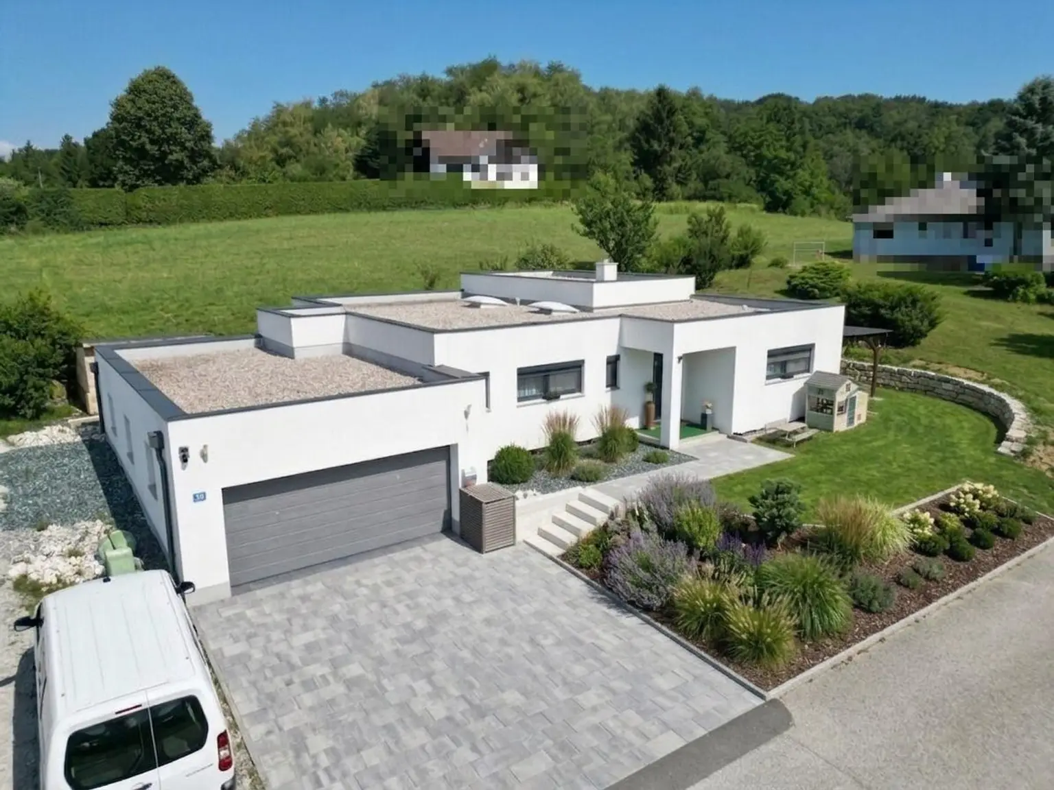 Außenanlage mit KI Gestaltungsvorschlag