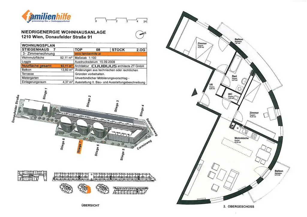 3-Zimmer-Wohnung im 2. OG mit 2 Balkonen