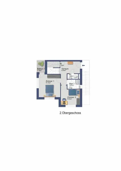 Grundriss Haus 124 Top 3 - 2.OG