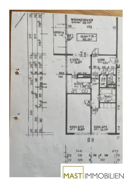 Zur Gänze sanierte 3 Zimmer-Wohnung mit großzügiger Loggia & Fernblick – Spitalgasse 1, Wiener Neustadt
