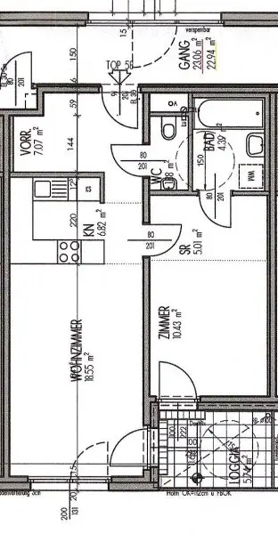 Großzügige 2-Zimmer Wohnung mit Loggia