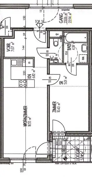 Großzügige 2-Zimmer Wohnung mit Loggia
