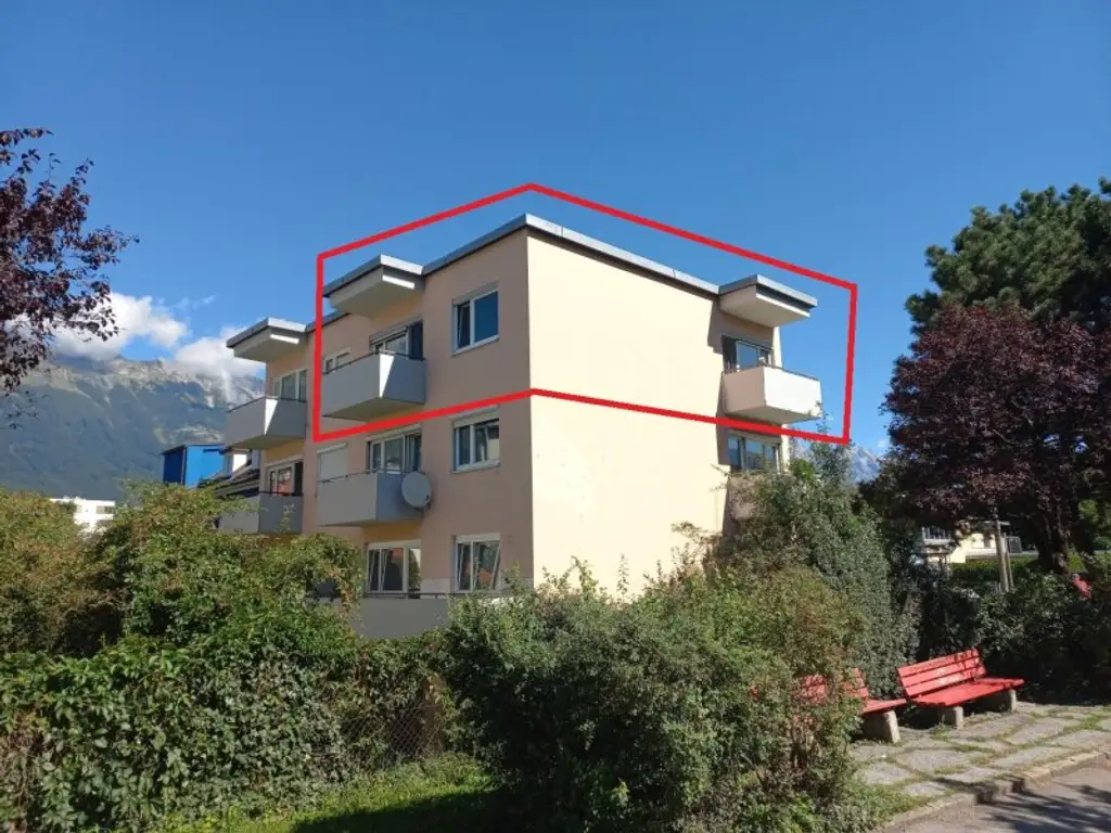 3-Zimmer-Wohnung im Dachgeschoss mit 2 Balkonen in Innsbruck-Wilten zu kaufen