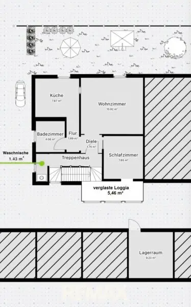 Grundrissplan, selbstgezeichnet