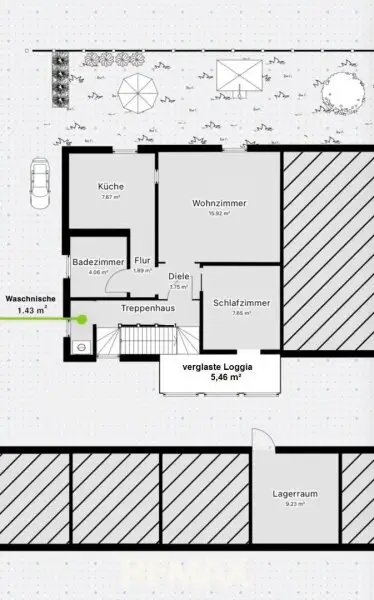 Grundrissplan, selbstgezeichnet