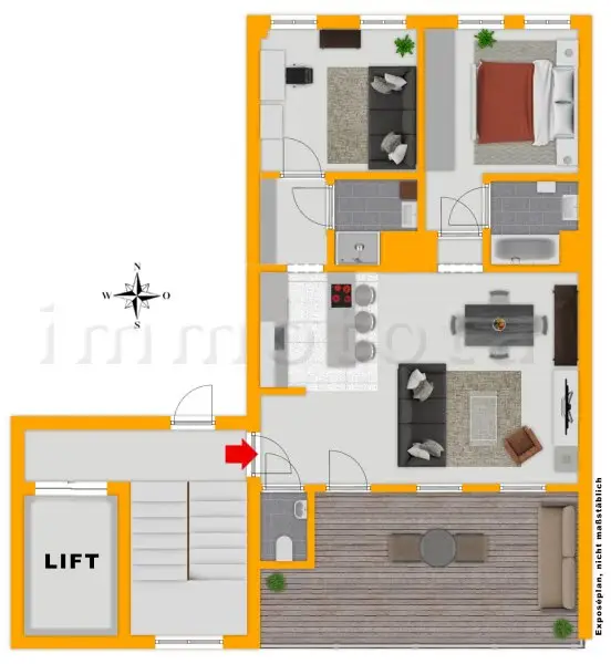 Fasanviertel: Moderne 3-Zimmer-Wohnung mit 2 Bädern und 21 m2 Südloggia, Erstbezug 2024