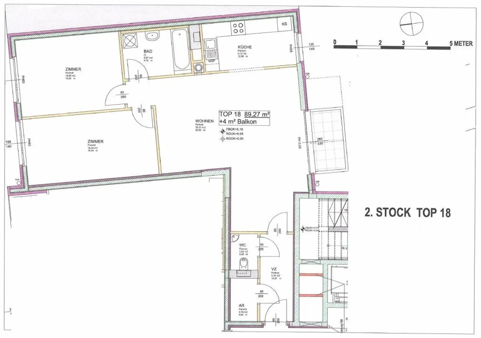 AHORNERGASSE/ NEUBAUGASSE - Schicke 3-Zimmer Neubauwohnung mit Balkon in Traumlage