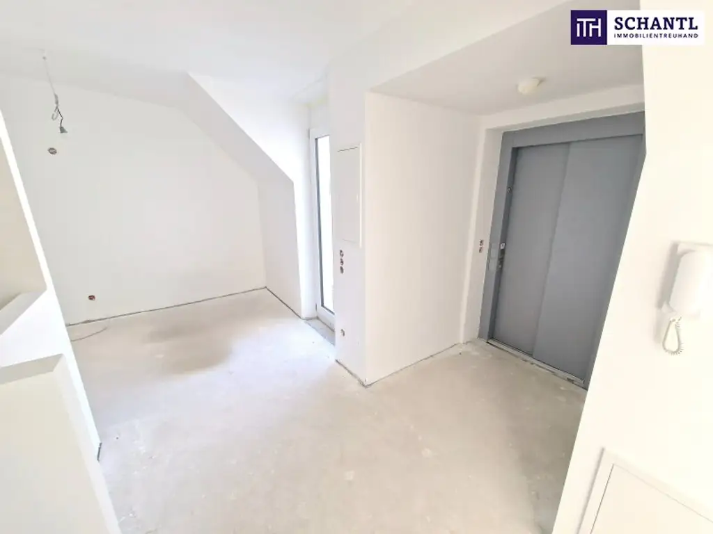 Preisreduktion! Exklusives Familienparadies über den Dächern – Stilvolle 4-Zimmer-Dachgeschosswohnung mit zwei Terrassen + moderner Luftwärmepumpe + Klimaanlage