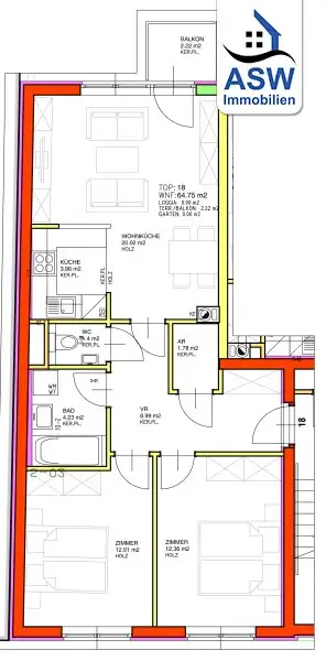 Perfekt aufgeteilte 3-Zimmerwohnung mit Balkon (befristet vermietet)
