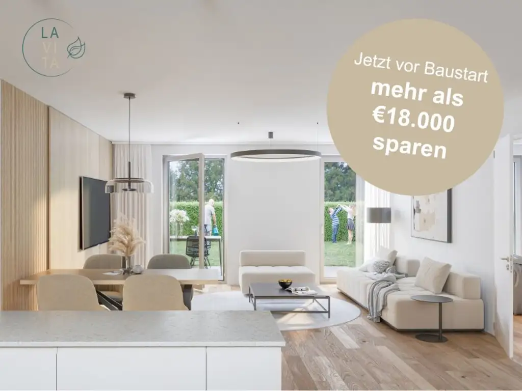 LAVITA - 2 Zimmer Gartenwohnung mit Terrasse, Parkett & Fußbodenheizung - jetzt Baustartaktion nutzen