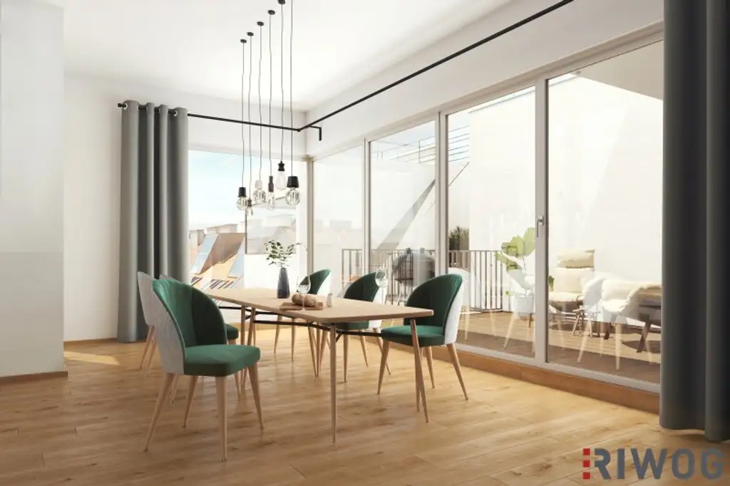 ARCHITEKTUR PUR | großzügige 3-Zimmer Dachterrassenwohnung mit herausragender Raumhöhe