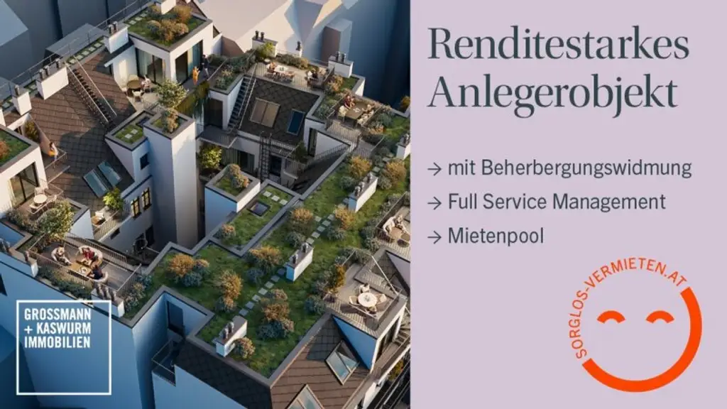 RENDITESTARKES ANLEGEROBJEKT MIT BEHERBERGUNGSWIDMUNG BEI SCHÖNBRUNN