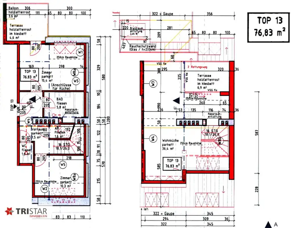 NEU! • Erstbezug • Sofort beziehbar • Luxus-Dachgeschosswohnungen 1180 Wien kaufen – Terrasse + Wienblick