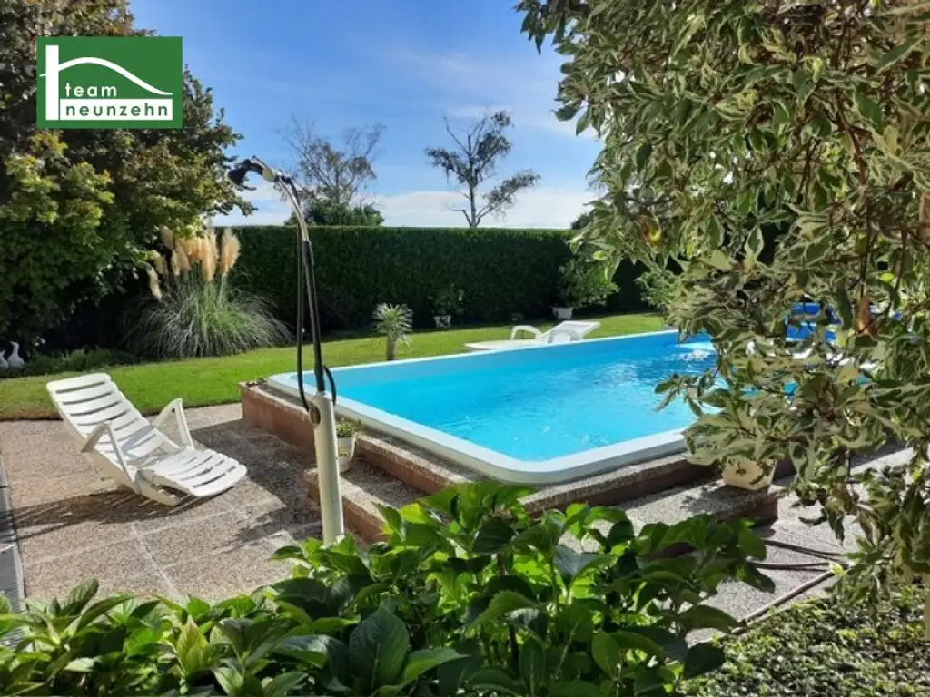Traumhaftes Haus in Trausdorf-Feriensiedlung I: 3 Zimmer, überdachte Terrasse, Pool & Stellplätze für nur 239.000 €!