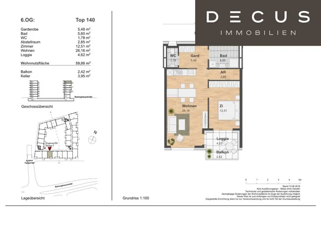 | AB SOFORT | 1. MONAT MIETFREI | 6. ETAGE | 2 ZIMMER | REININGHAUSPARK | GRAZER HAUPTBAHNHOF