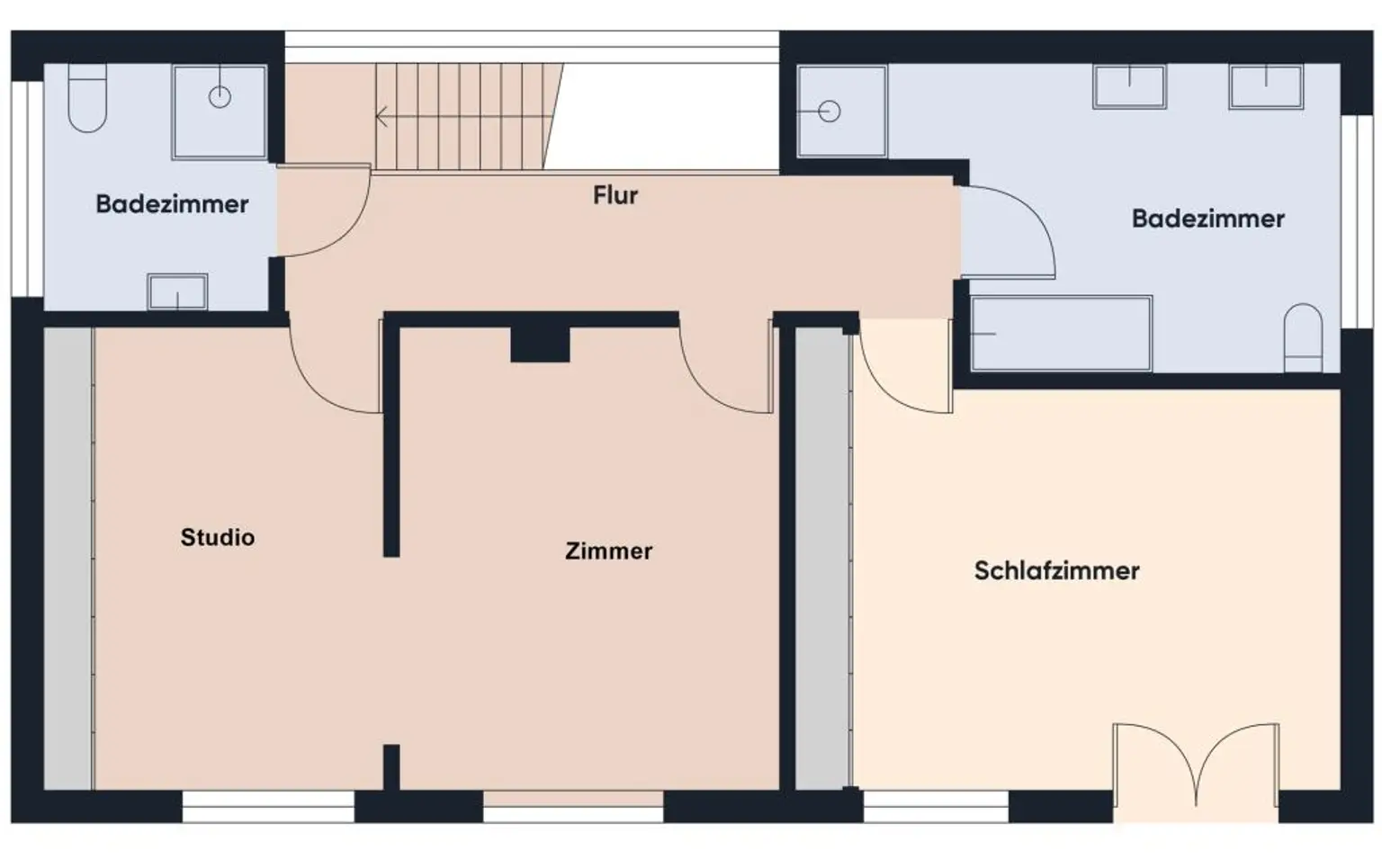 Grundriss ohne Maßstab / Ober