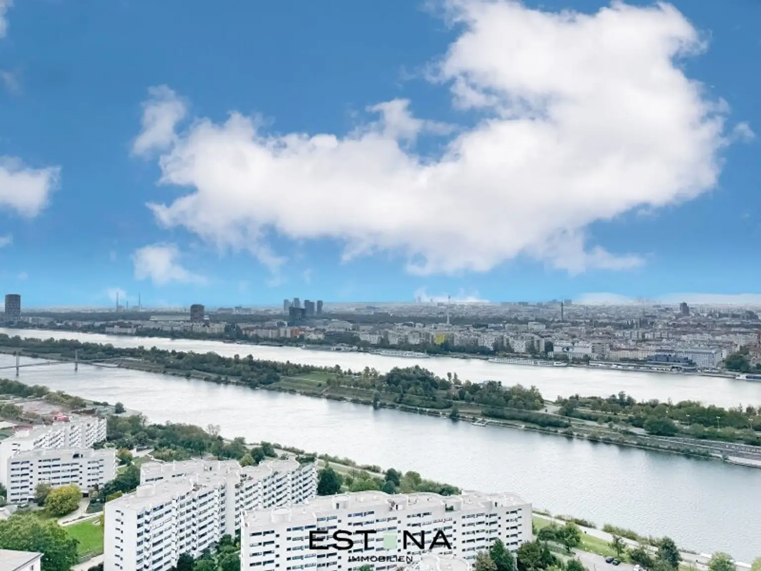 Wohnen am Wasser mit Blick über Wien - provisionsfrei