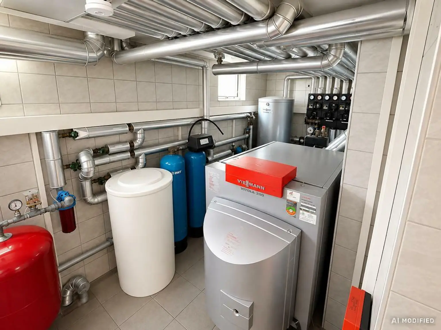 Moderne Ölheizung mit Brennwerttechnik