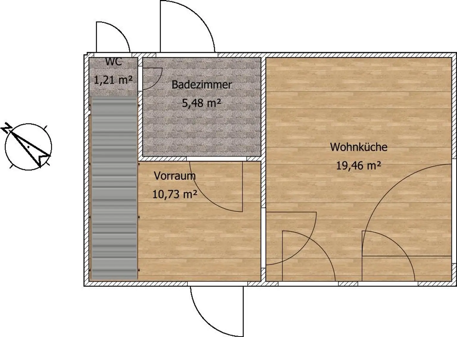 Holzhaus - Erdgeschoss