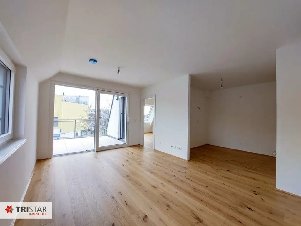 Moderne Dachgeschoßwohnung in 1220 Wien - Erstbezug mit Terrasse und Fußbodenheizung!