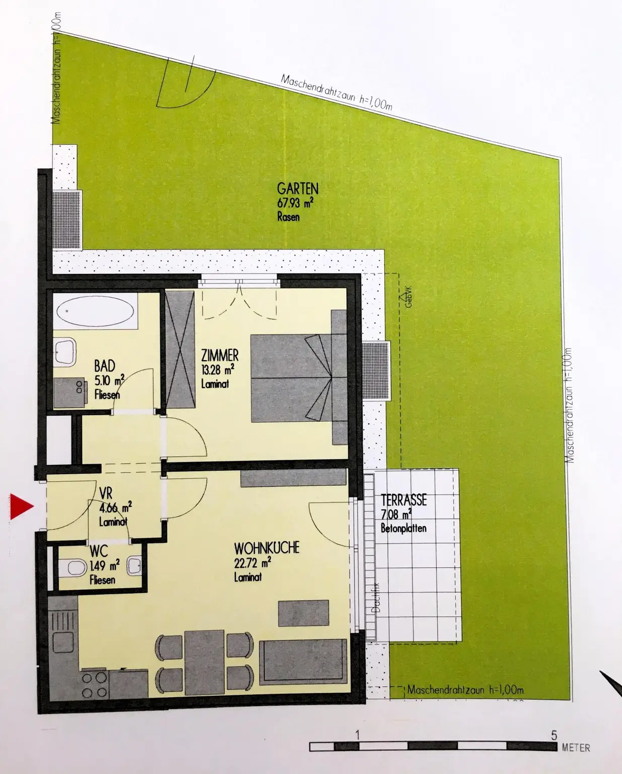 Ihre Gelegenheit Erdgeschosswohnung mit eigenem GARTEN in verkehrsberuhigter Zone