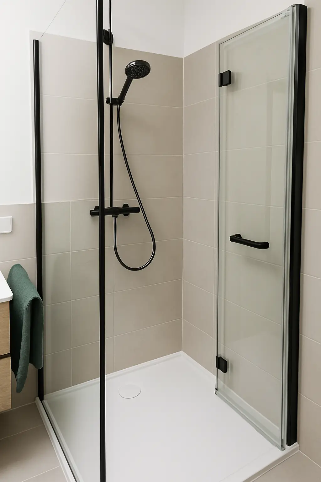 Bad mit Dusche und WM Anschluss