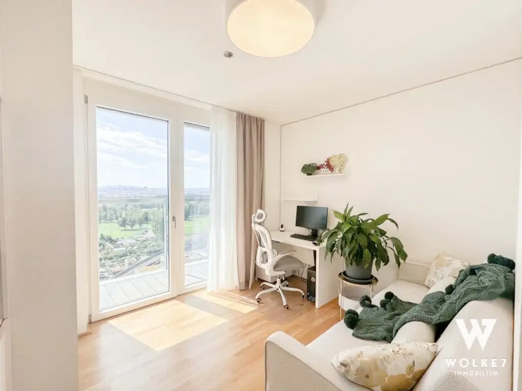 Exklusive 3-Zimmer-Residenz im Marina Tower – 16. Etage mit Donaupanorama