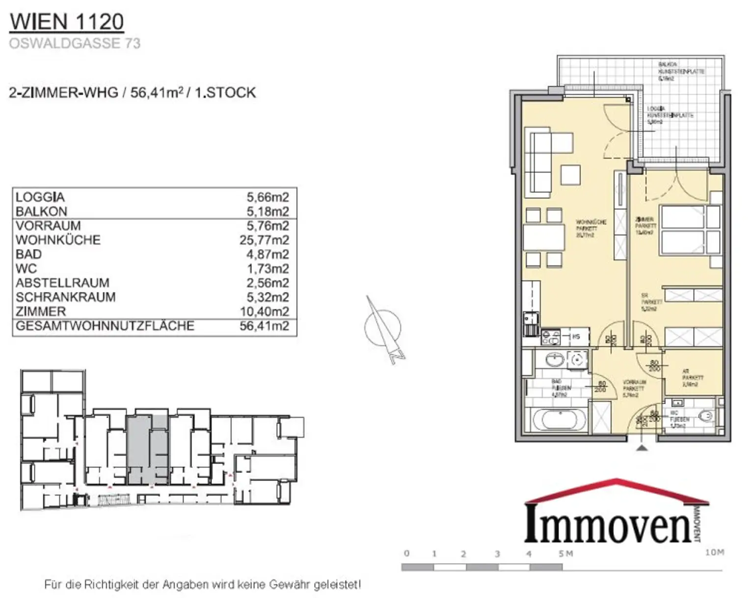 Traumhafte helle 2-Zimmerwohnung mit großer Loggia/Balkon! (Mietbeginn 01.12.2025)